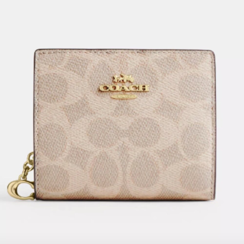COACH Snap Wallet In Signature Canvas